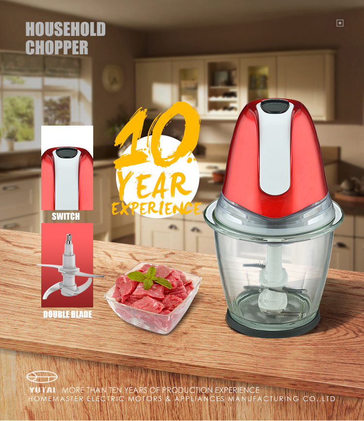 600W 1500ML mini picador elétrico de frutas e vegetais de alta qualidade
