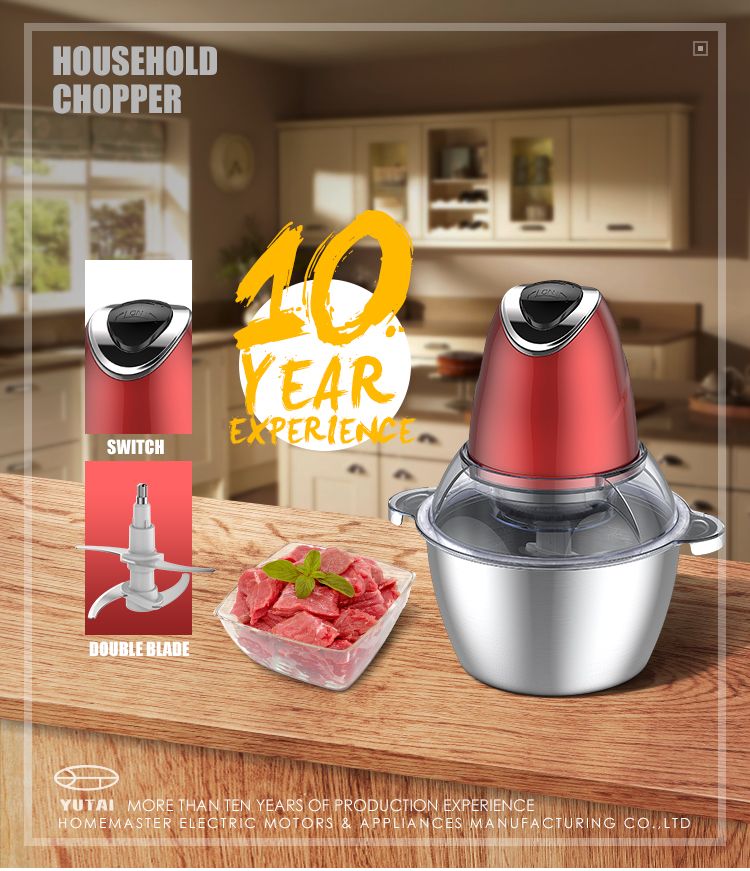 Mini picador elétrico de alimentos, mini processador de alimentos