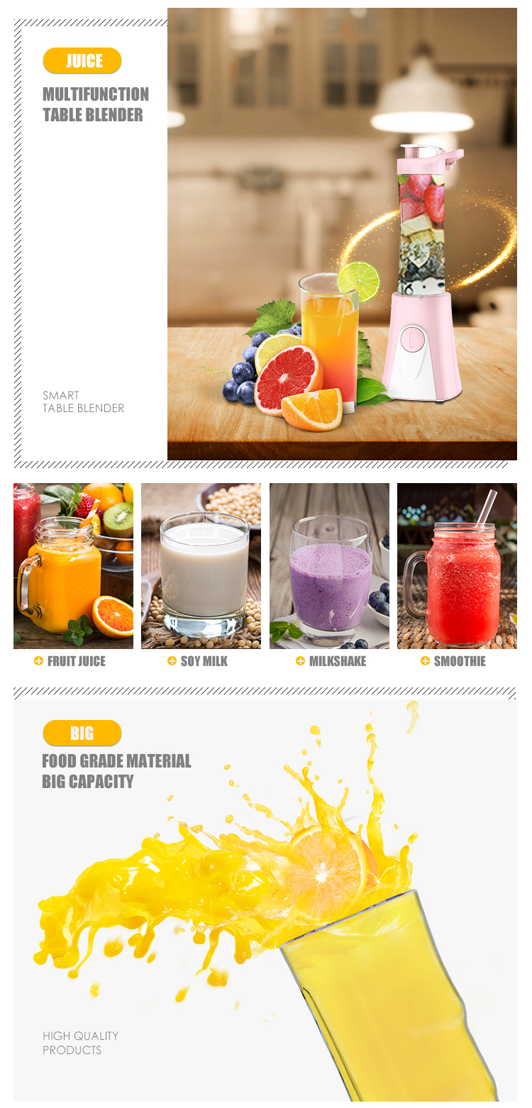 Liquidificador pessoal de frutas esportivas/mini liquidificador de agitação de proteína/liquidificador fabricante de smoothie