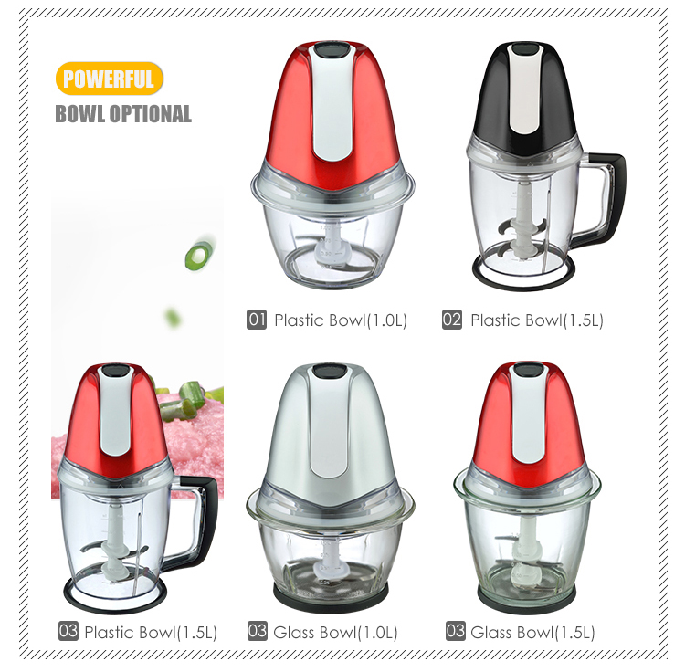 600W 1500ML mini picador elétrico de frutas e vegetais de alta qualidade