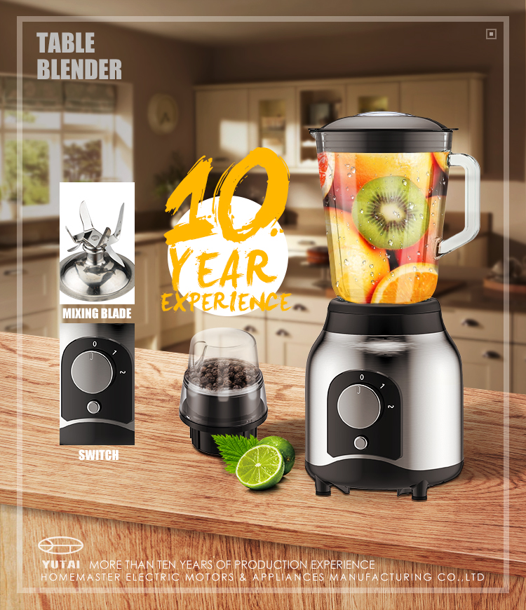 Liquidificador de suco de alta velocidade de venda quente, liquidificador smoothie maker com frasco de vidro 1.0