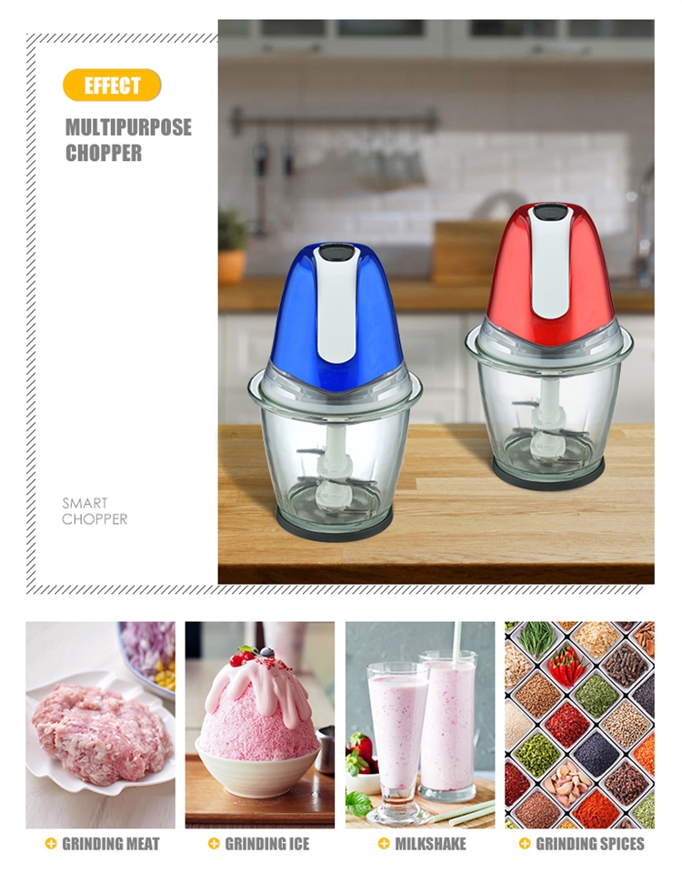 600W 1500ML mini picador elétrico de frutas e vegetais de alta qualidade