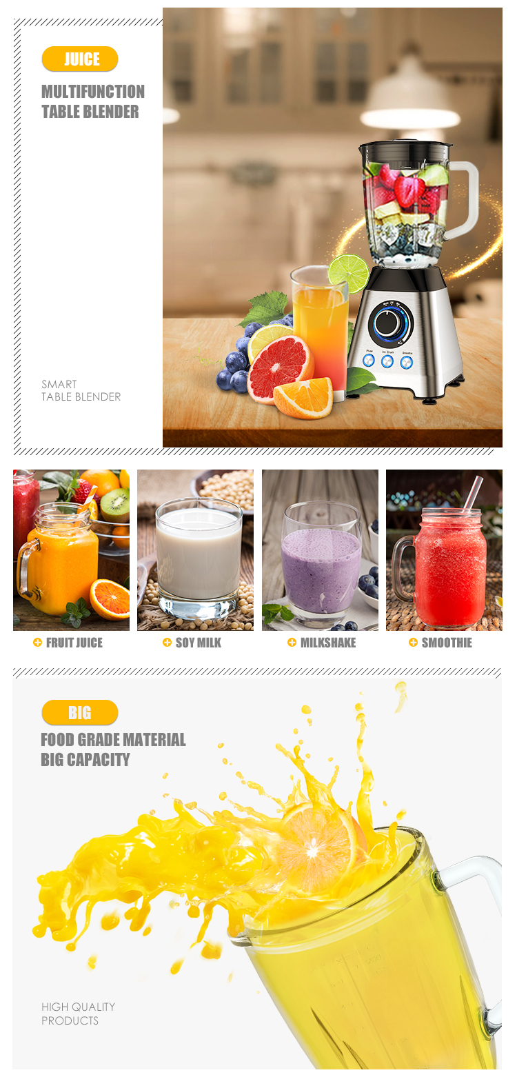 Liquidificador de frutas/liquidificador elétrico/misturador multifuncional de espremedor de frutas para cozinha doméstica