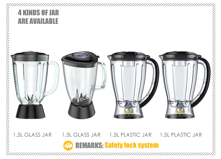 Mesa de 1,5L usa liquidificador elétrico para fazer sucos e smoothies