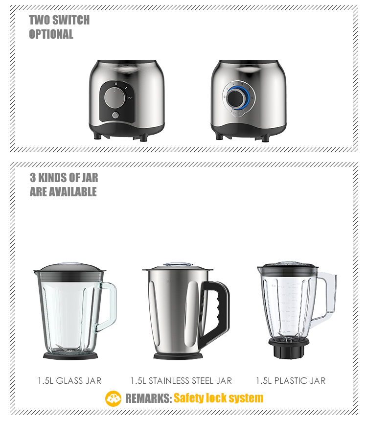Liquidificador de suco de alta velocidade de venda quente, liquidificador smoothie maker com frasco de vidro 1.0