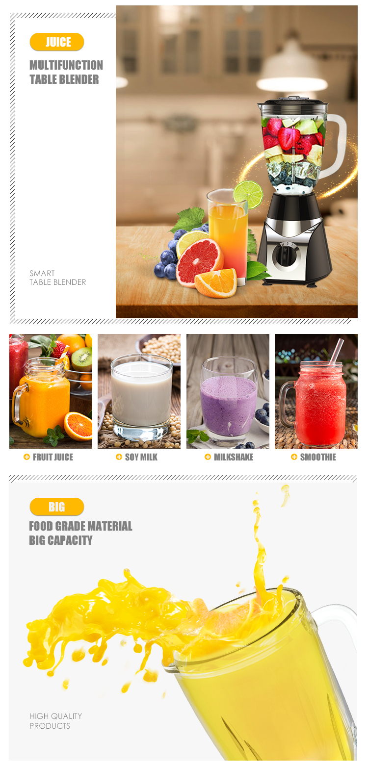 Liquidificador de cozinha com velocidade comercial ajustável