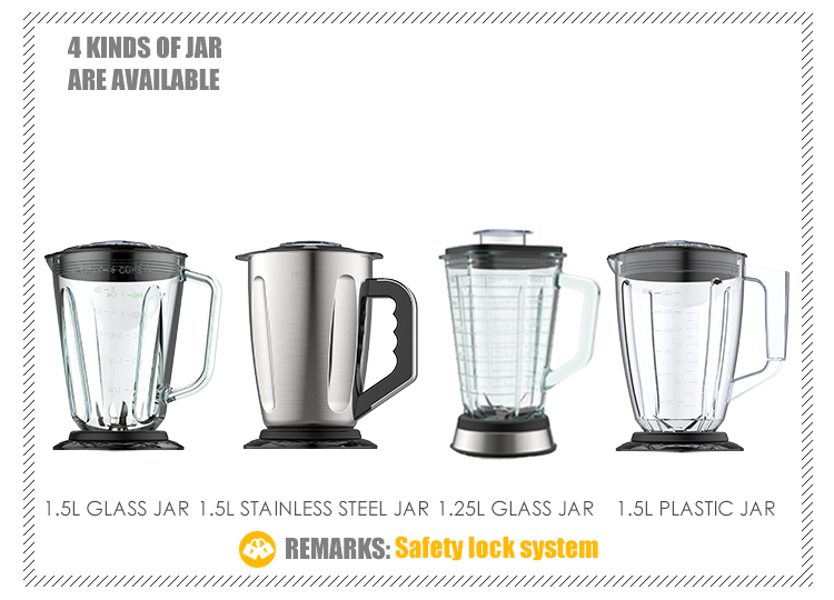 Liquidificador de smoothie 500w 1,5l Liquidificador comercial Fabricante Liquidificador de bancada