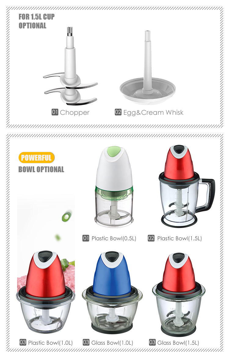 Mini picador elétrico de alimentos, mini processador de alimentos