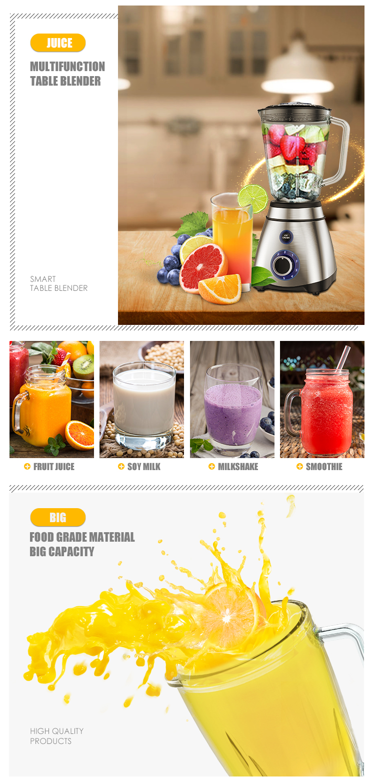 preço do liquidificador de smoothie comercial elétrico de utensílio de cozinha