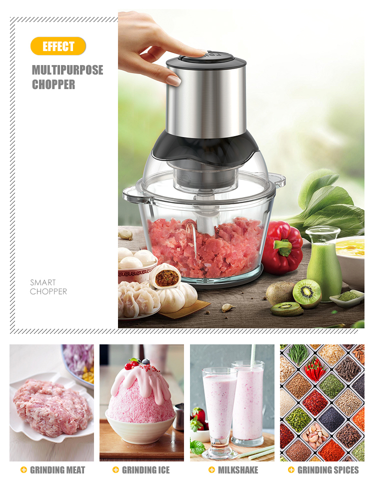 3000ML cuisine nouveau robot culinaire manuel légumes ail viande Dicer électrique Mini hachoir alimentaire