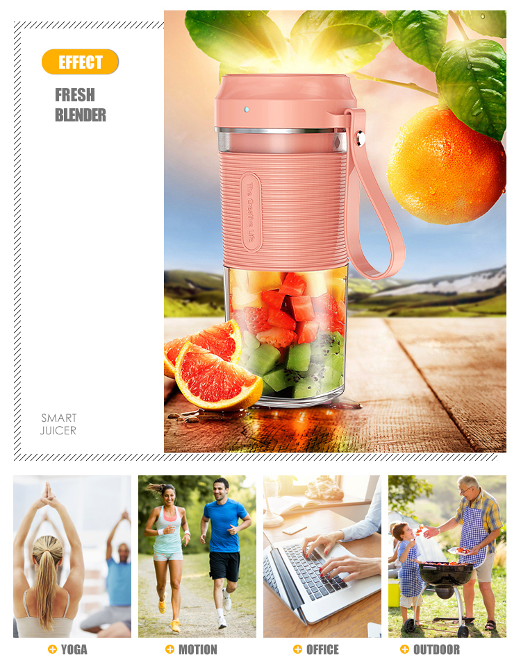 Mini mélangeur de jus USB rechargeable haute vitesse smoothie mélangeur portable presse-agrumes mélangeur portable