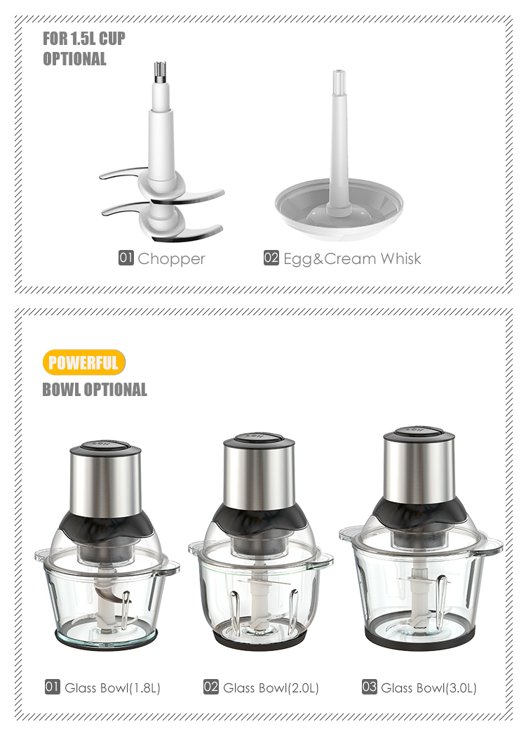 3000ML cuisine nouveau robot culinaire manuel légumes ail viande Dicer électrique Mini hachoir alimentaire