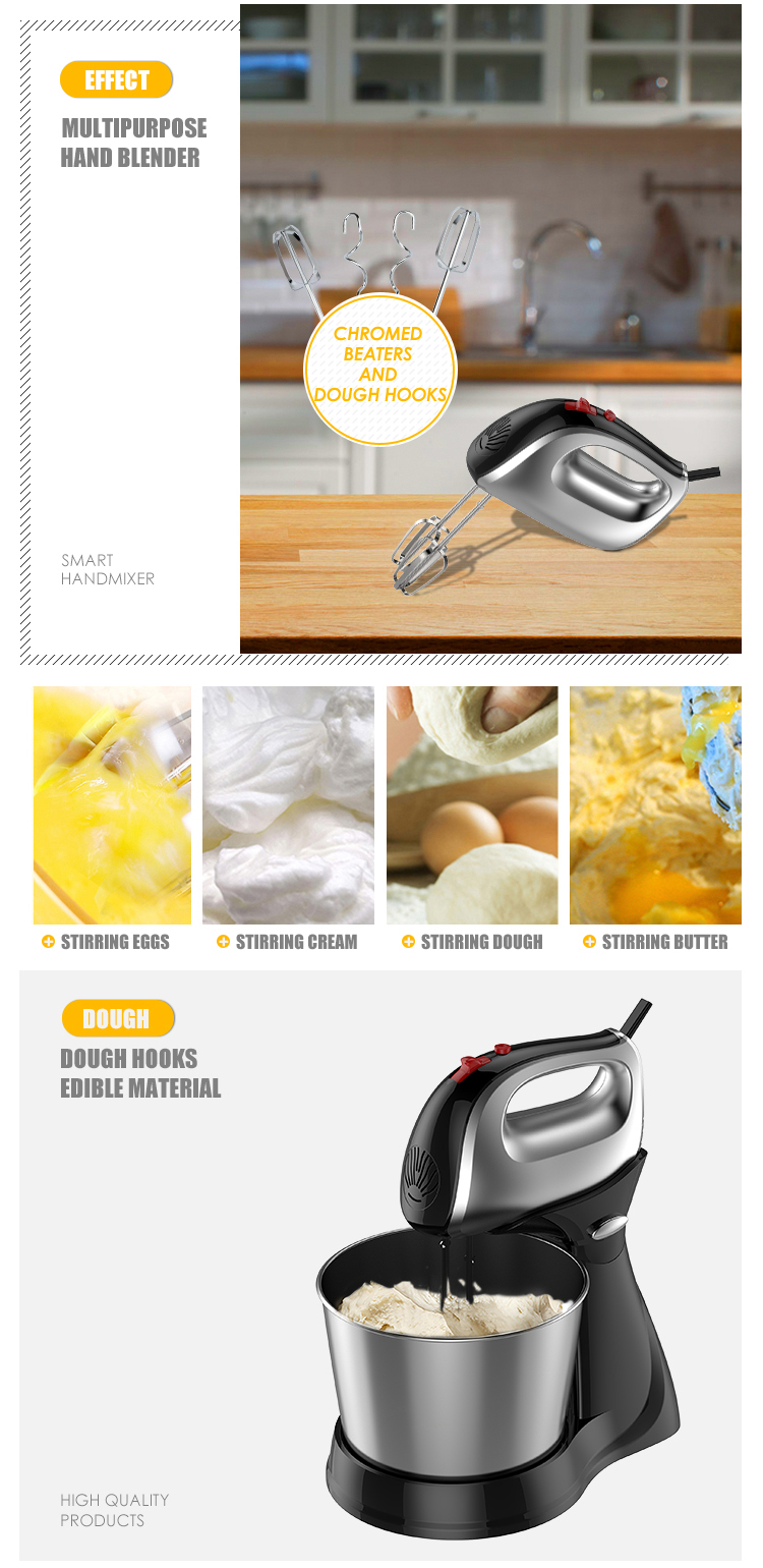 Mini mélangeur électrique à main avec bol, appareil de cuisine domestique, 300w, vente en gros