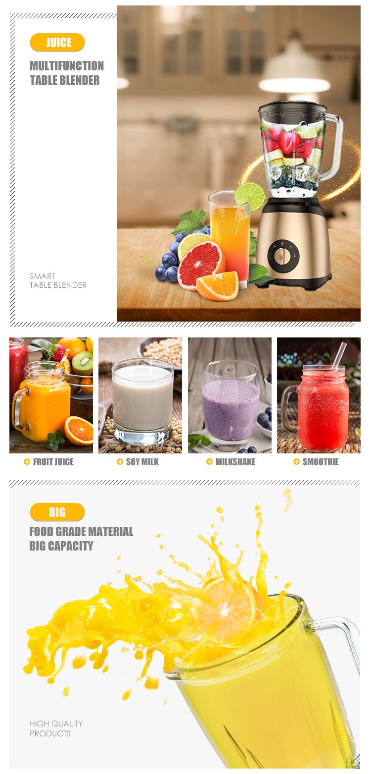Mélangeur de smoothies de cuisine commerciale robuste, nouveau design, système de sécurité professionnel