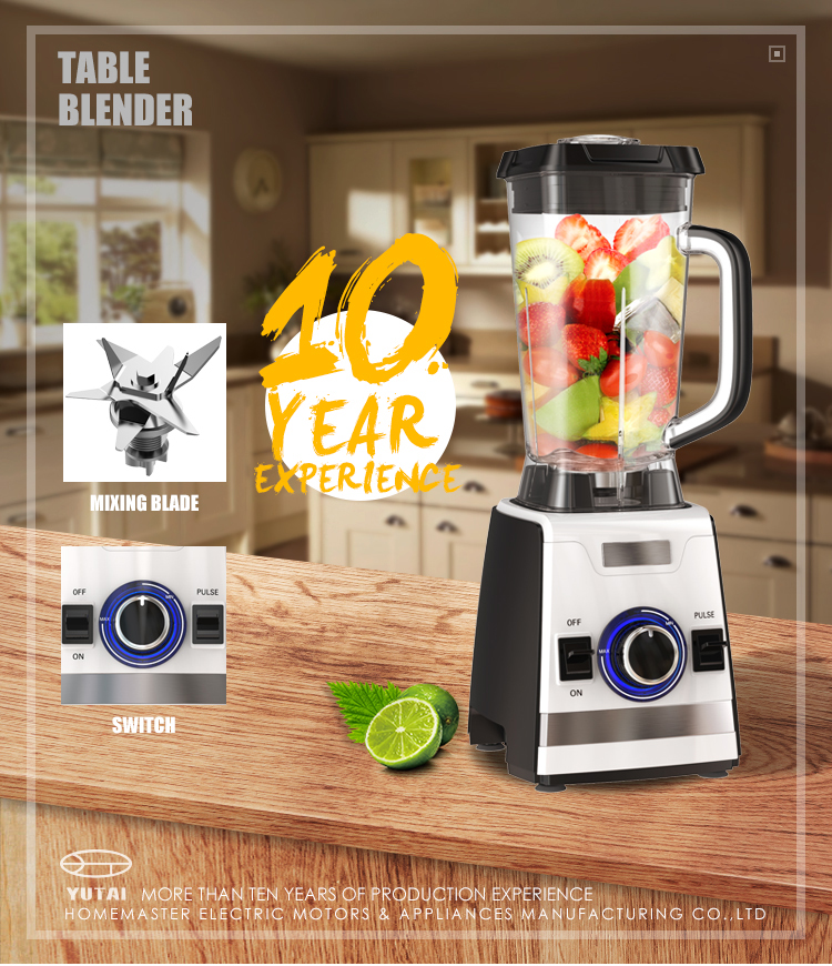 Mélangeur électrique Commercial, mélangeur multifonctionnel pour glace pilée, smoothie, puissant, robuste, vitesses continues de 1000W