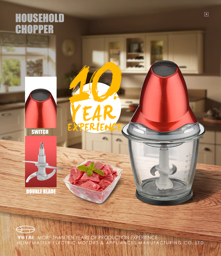 Mini salade électrique rapide ail oignon viande légumes hachoir